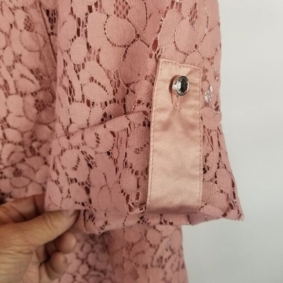 HALO LACE TOP. PINK. SIZE L. PINKY MAUVE. - Picture 9 of 13